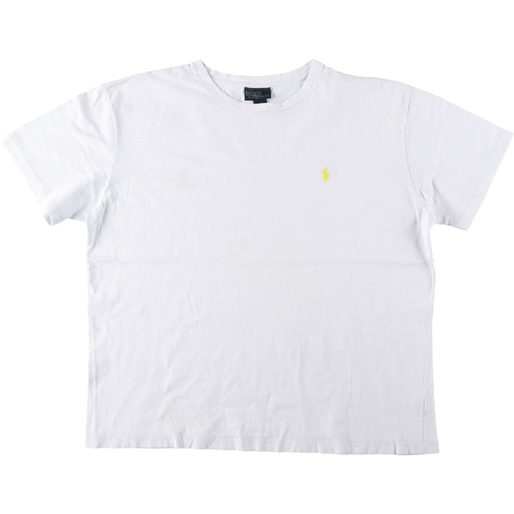 Ralph Lauren POLO by Ralph Lauren short sleeve one point logo T-shirt men's L size cotton white type Vintage Second Hand