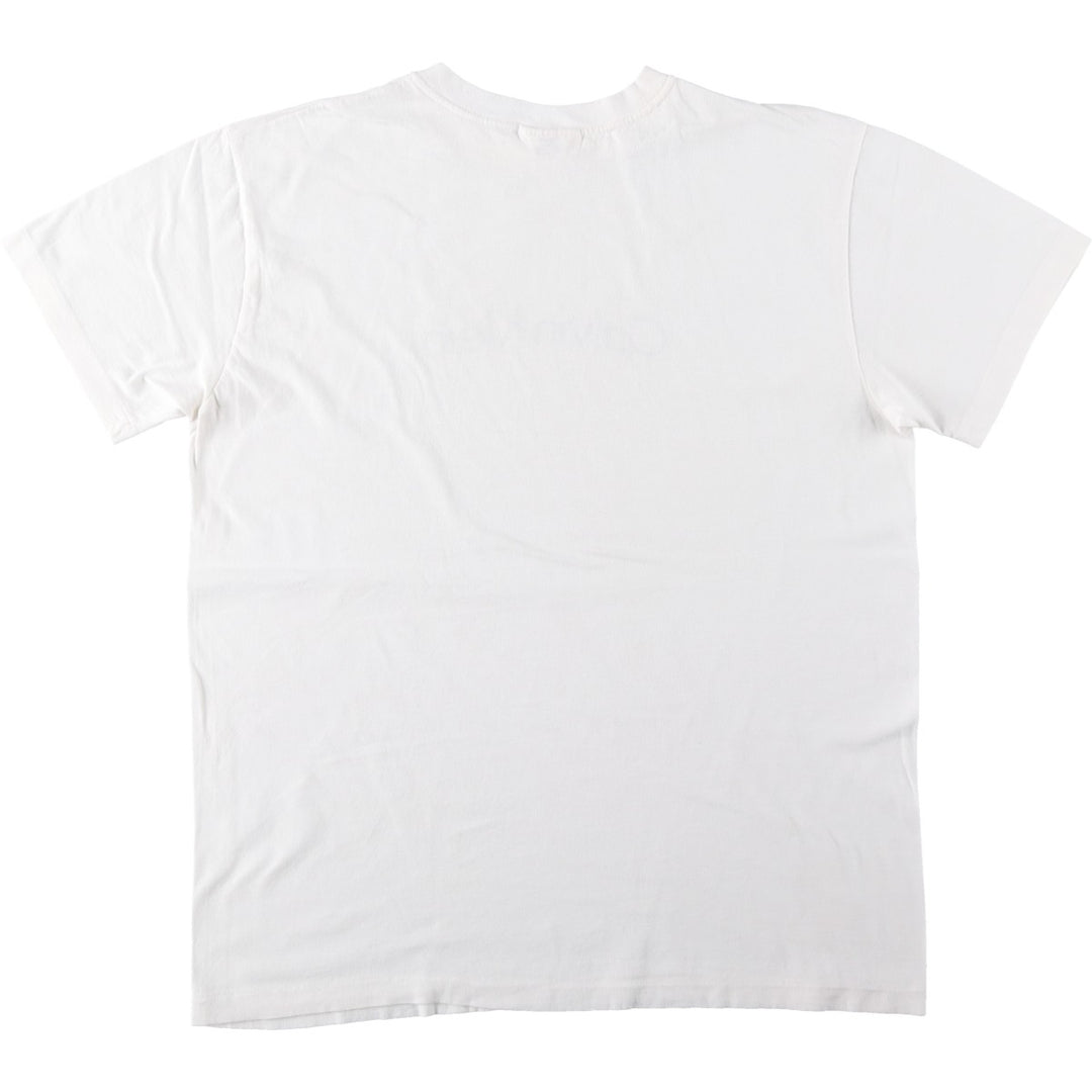 90'S Calvin Klein Short-Sleeve Logo T-Shirt, Made in USA, Men's Size L (Equivalent), Vintage cotton white type Vintage Second Hand