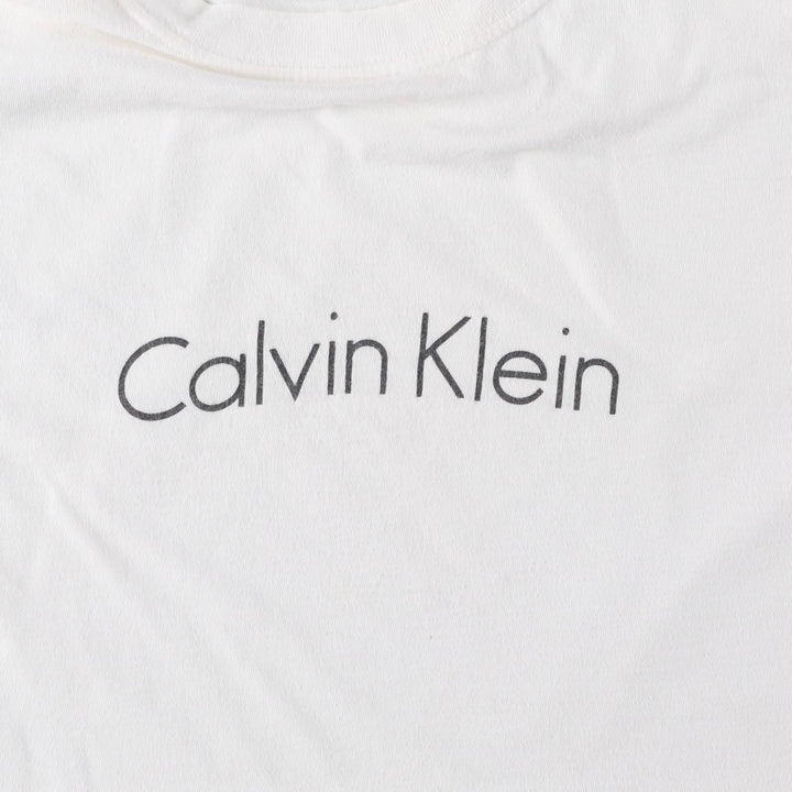 90'S Calvin Klein Short-Sleeve Logo T-Shirt, Made in USA, Men's Size L (Equivalent), Vintage cotton white type Vintage Second Hand