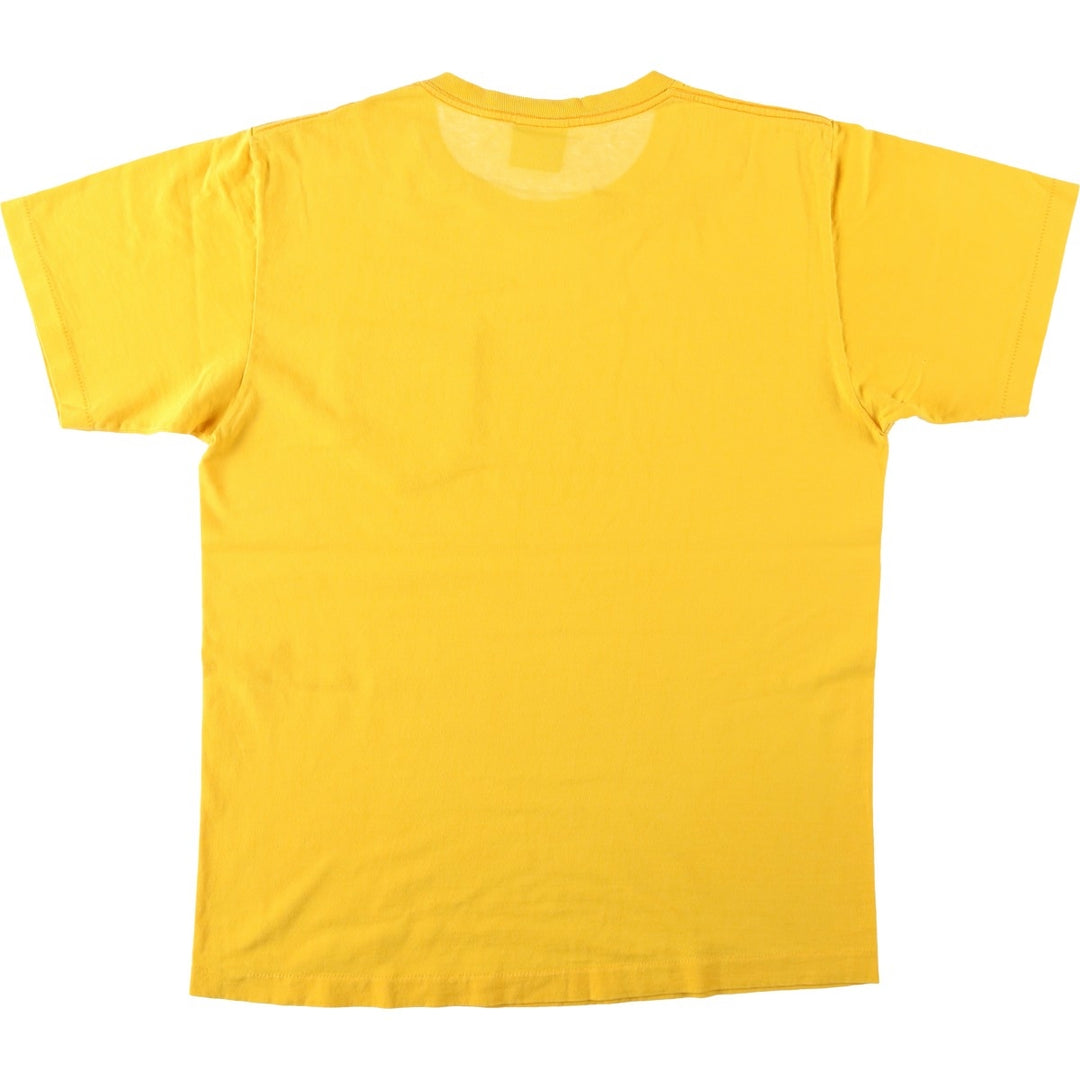 90'S Dickies Short-Sleeve T-Shirt with One-Point Logo Pocket, Made in USA, Men's Size L (Equivalent), Vintage cotton yellow type Vintage Second Hand
