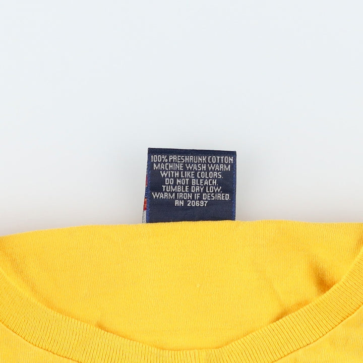 90'S Dickies Short-Sleeve T-Shirt with One-Point Logo Pocket, Made in USA, Men's Size L (Equivalent), Vintage cotton yellow type Vintage Second Hand