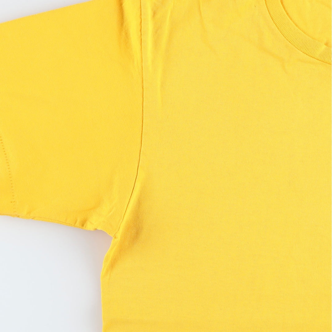 90'S Dickies Short-Sleeve T-Shirt with One-Point Logo Pocket, Made in USA, Men's Size L (Equivalent), Vintage cotton yellow type Vintage Second Hand
