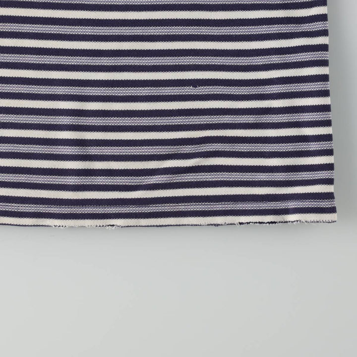 1980'S Ralph Lauren CHAPS Short-Sleeve Striped T-Shirt, Men's Size XL (approx.) cotton navy blue type Vintage Second Hand