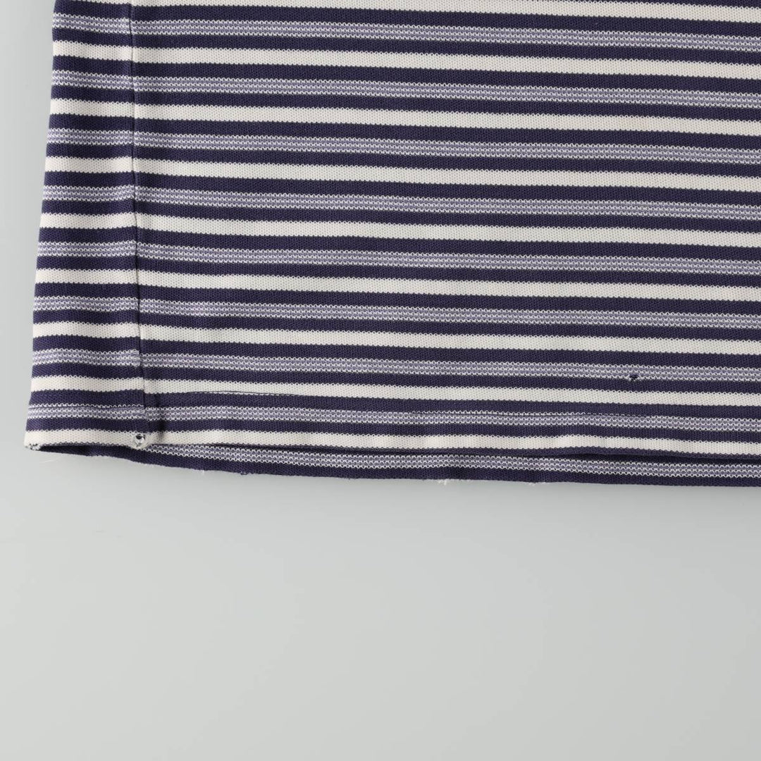 1980'S Ralph Lauren CHAPS Short-Sleeve Striped T-Shirt, Men's Size XL (approx.) cotton navy blue type Vintage Second Hand