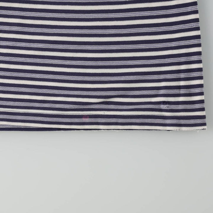 1980'S Ralph Lauren CHAPS Short-Sleeve Striped T-Shirt, Men's Size XL (approx.) cotton navy blue type Vintage Second Hand