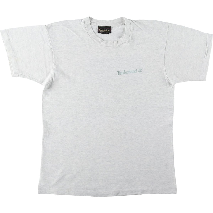 90'S Timberland Short-Sleeve Logo T-Shirt, Men's Size S (Equivalent), Vintage cotton gray type Vintage Second Hand