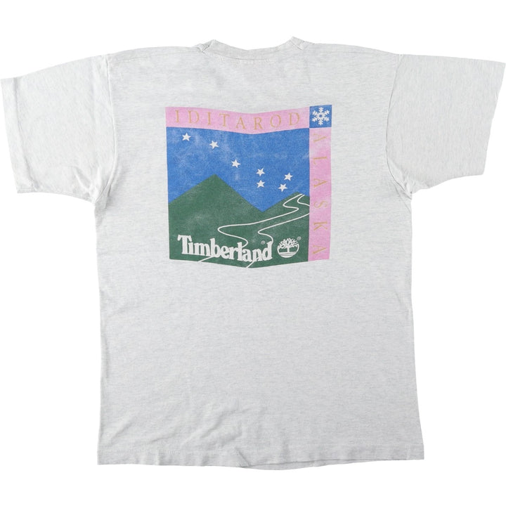 90'S Timberland Short-Sleeve Logo T-Shirt, Men's Size S (Equivalent), Vintage cotton gray type Vintage Second Hand