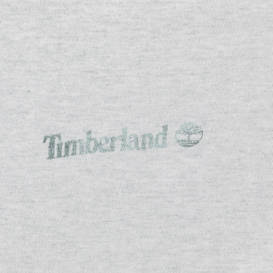 90'S Timberland Short-Sleeve Logo T-Shirt, Men's Size S (Equivalent), Vintage cotton gray type Vintage Second Hand