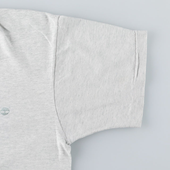 90'S Timberland Short-Sleeve Logo T-Shirt, Men's Size S (Equivalent), Vintage cotton gray type Vintage Second Hand