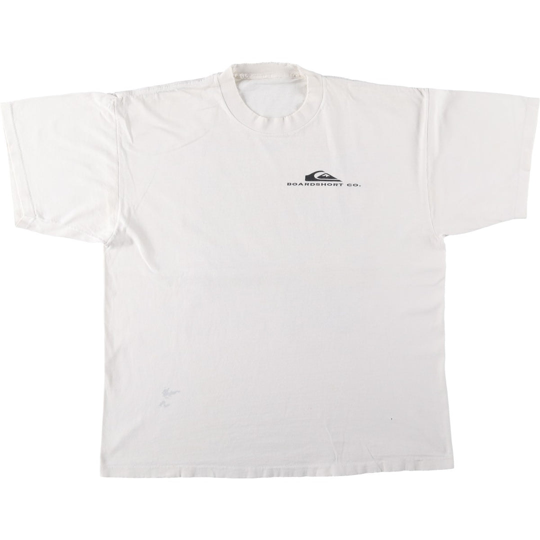 90'S Quiksilver surf/skate t-shirt, men's size L equivalent, vintage. unclear white type Vintage Second Hand
