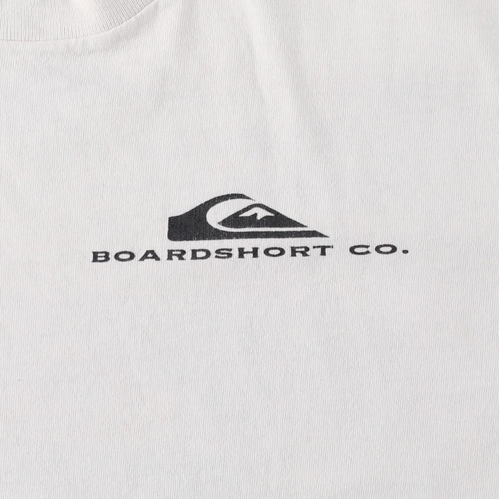 90'S Quiksilver surf/skate t-shirt, men's size L equivalent, vintage. unclear white type Vintage Second Hand