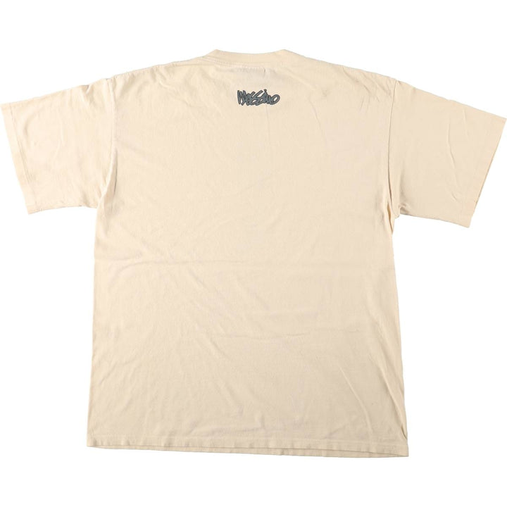 90'S Mossimo Short-Sleeve Printed T-Shirt, Made in USA, Men's Size L (Equivalent), Vintage cotton Beige type Vintage Second Hand