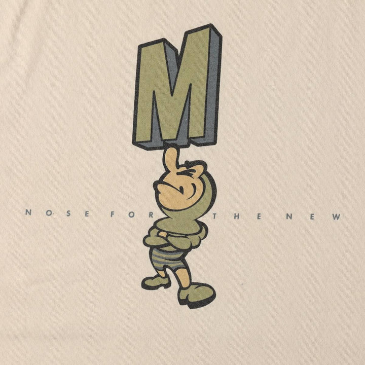 90'S Mossimo Short-Sleeve Printed T-Shirt, Made in USA, Men's Size L (Equivalent), Vintage cotton Beige type Vintage Second Hand