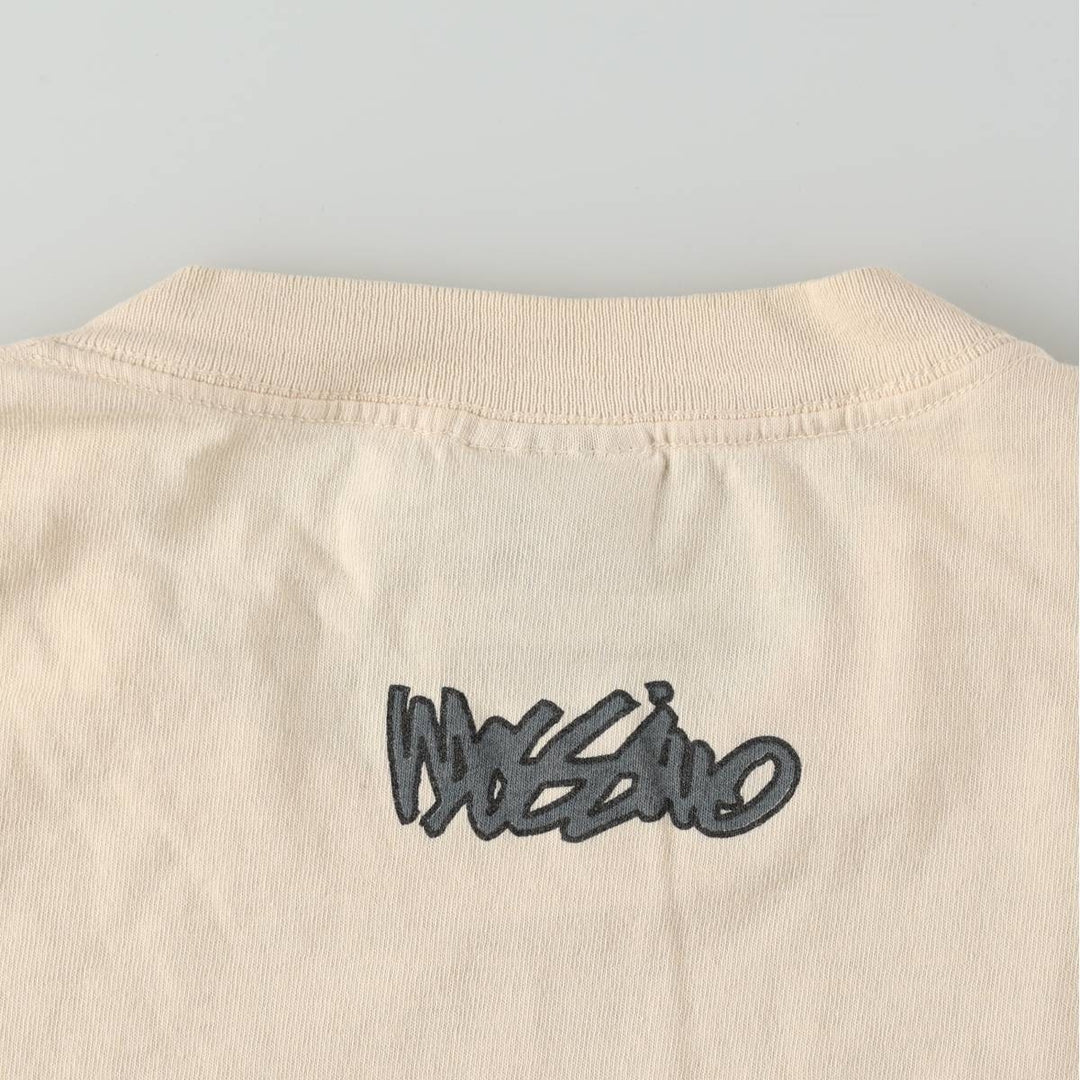 90'S Mossimo Short-Sleeve Printed T-Shirt, Made in USA, Men's Size L (Equivalent), Vintage cotton Beige type Vintage Second Hand