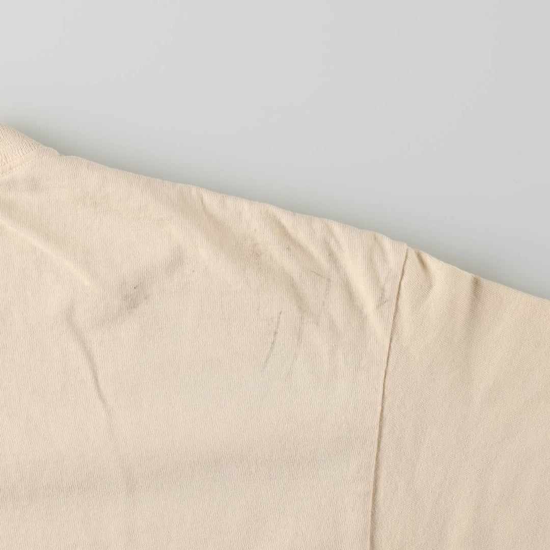 90'S Mossimo Short-Sleeve Printed T-Shirt, Made in USA, Men's Size L (Equivalent), Vintage cotton Beige type Vintage Second Hand