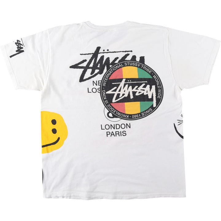 Stussy Cactus Plant Flea Market (CPFM) Surf Skate T-Shirt, Men's Size L (approx.) unclear white type Vintage Second Hand