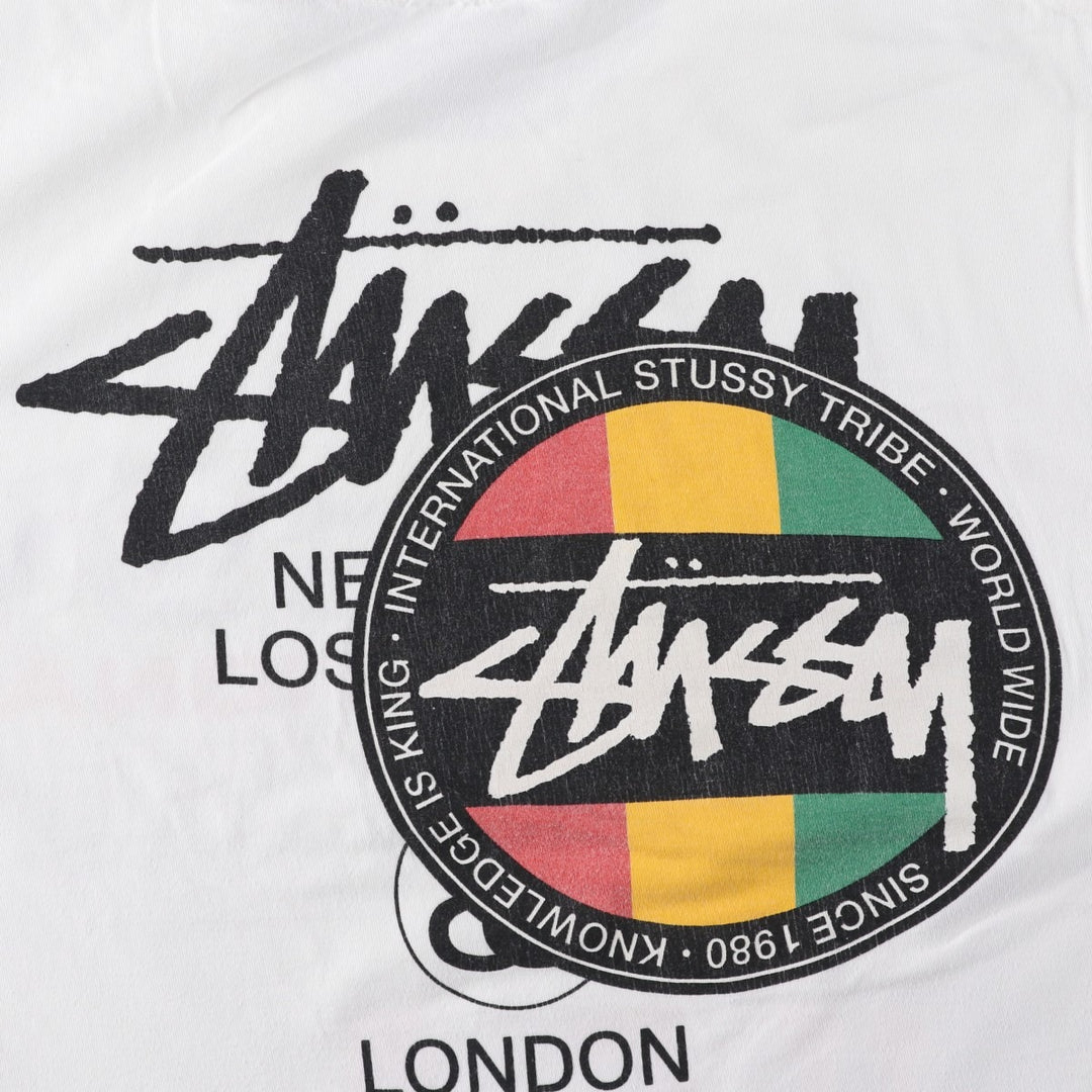 Stussy Cactus Plant Flea Market (CPFM) Surf Skate T-Shirt, Men's Size L (approx.) unclear white type Vintage Second Hand