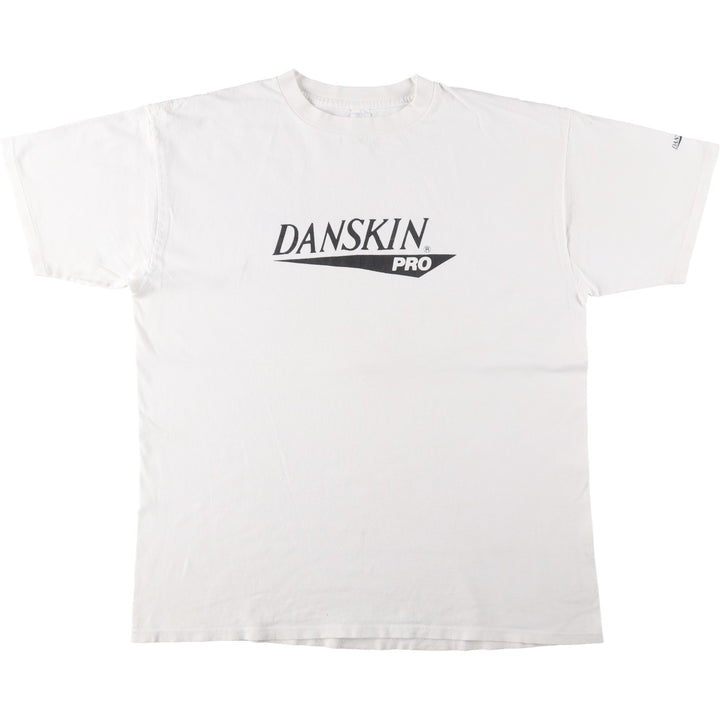 90'S DANSKIN PRO Short-Sleeve Printed T-Shirt, Made in USA, Men's Size XL (Equivalent), Vintage cotton white type Vintage Second Hand
