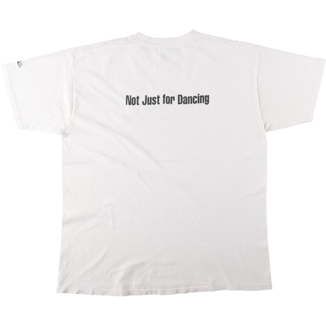 90'S DANSKIN PRO Short-Sleeve Printed T-Shirt, Made in USA, Men's Size XL (Equivalent), Vintage cotton white type Vintage Second Hand