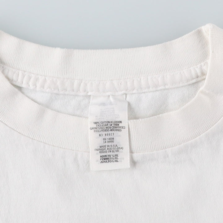 90'S DANSKIN PRO Short-Sleeve Printed T-Shirt, Made in USA, Men's Size XL (Equivalent), Vintage cotton white type Vintage Second Hand