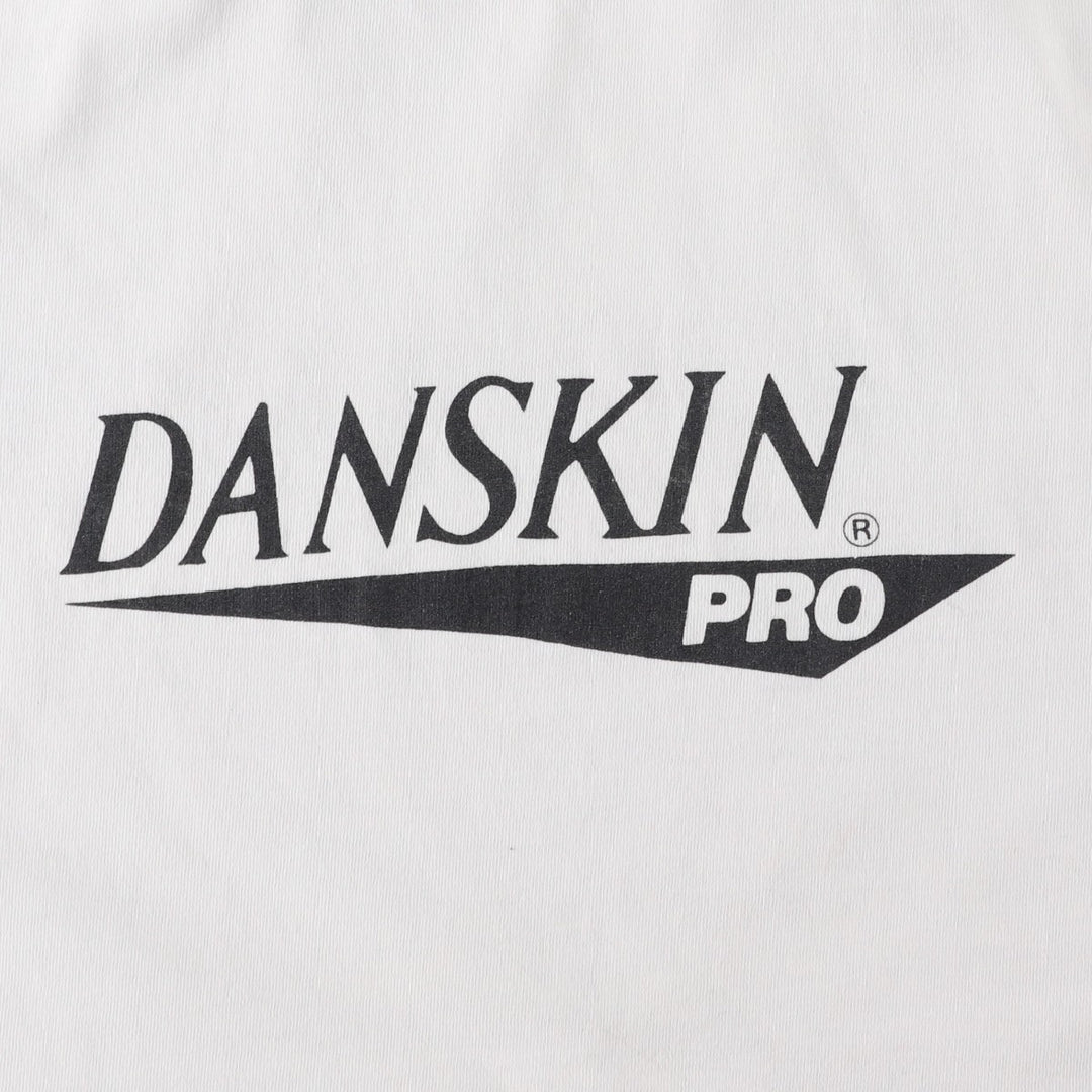90'S DANSKIN PRO Short-Sleeve Printed T-Shirt, Made in USA, Men's Size XL (Equivalent), Vintage cotton white type Vintage Second Hand