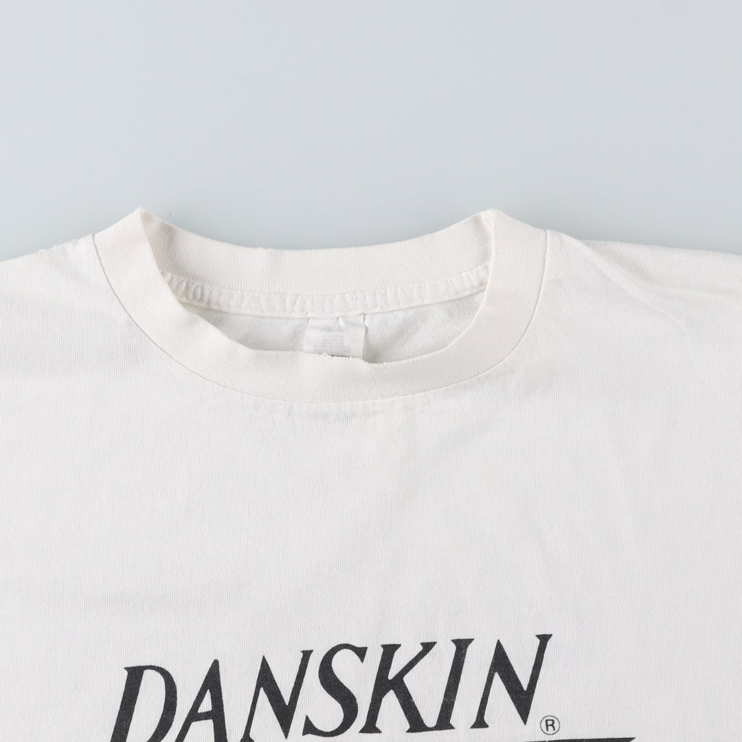 90'S DANSKIN PRO Short-Sleeve Printed T-Shirt, Made in USA, Men's Size XL (Equivalent), Vintage cotton white type Vintage Second Hand