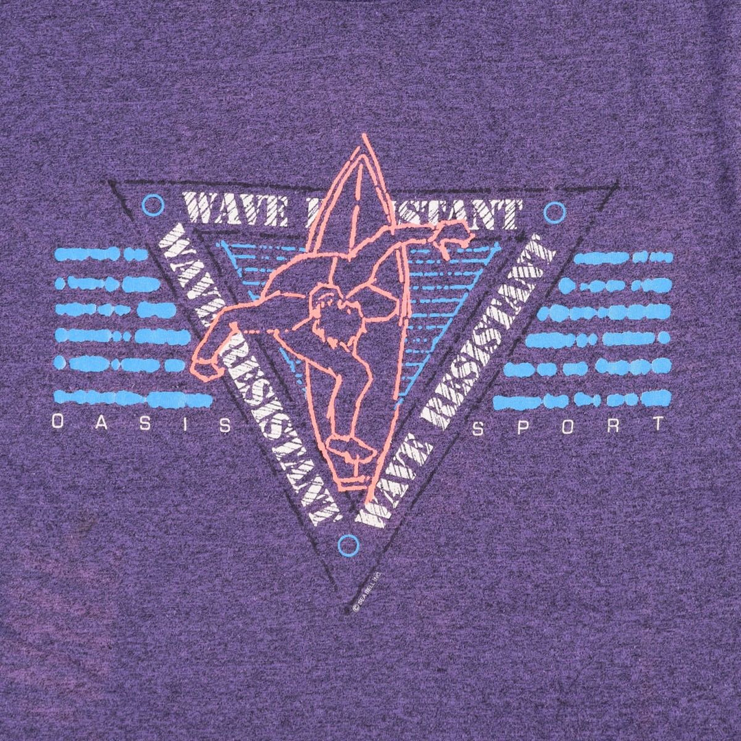 OASIS SPORT Surf Skate T-Shirt, Men's Size S (equivalent) unclear purple type Vintage Second Hand