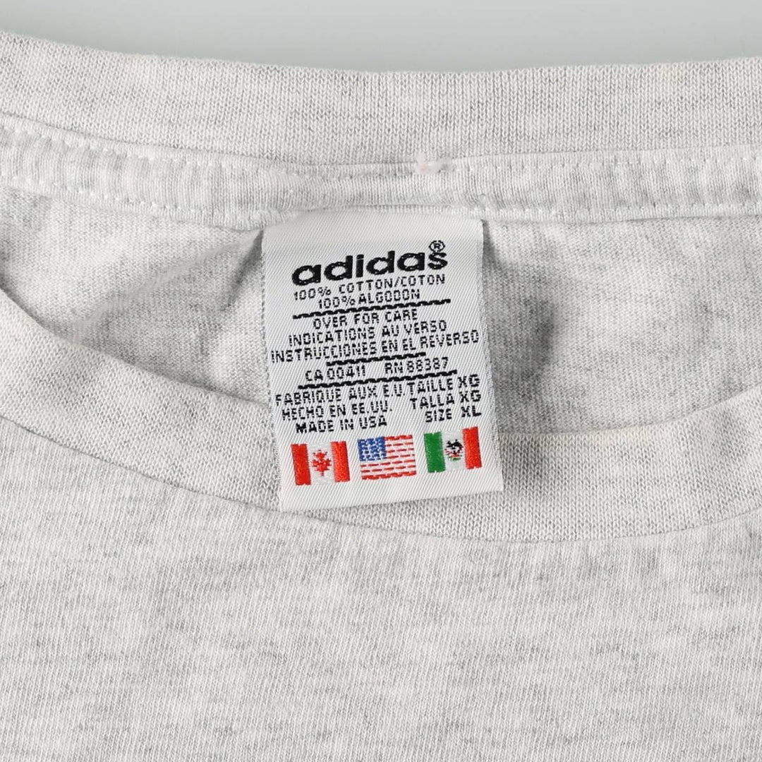 90'S Adidas SNICKERS Print T-Shirt, Made in USA, Men's XL (approx.), Vintage cotton gray type Vintage Second Hand