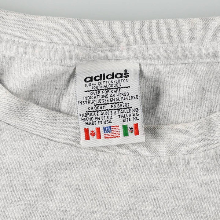 90'S Adidas SNICKERS Print T-Shirt, Made in USA, Men's XL (approx.), Vintage cotton gray type Vintage Second Hand