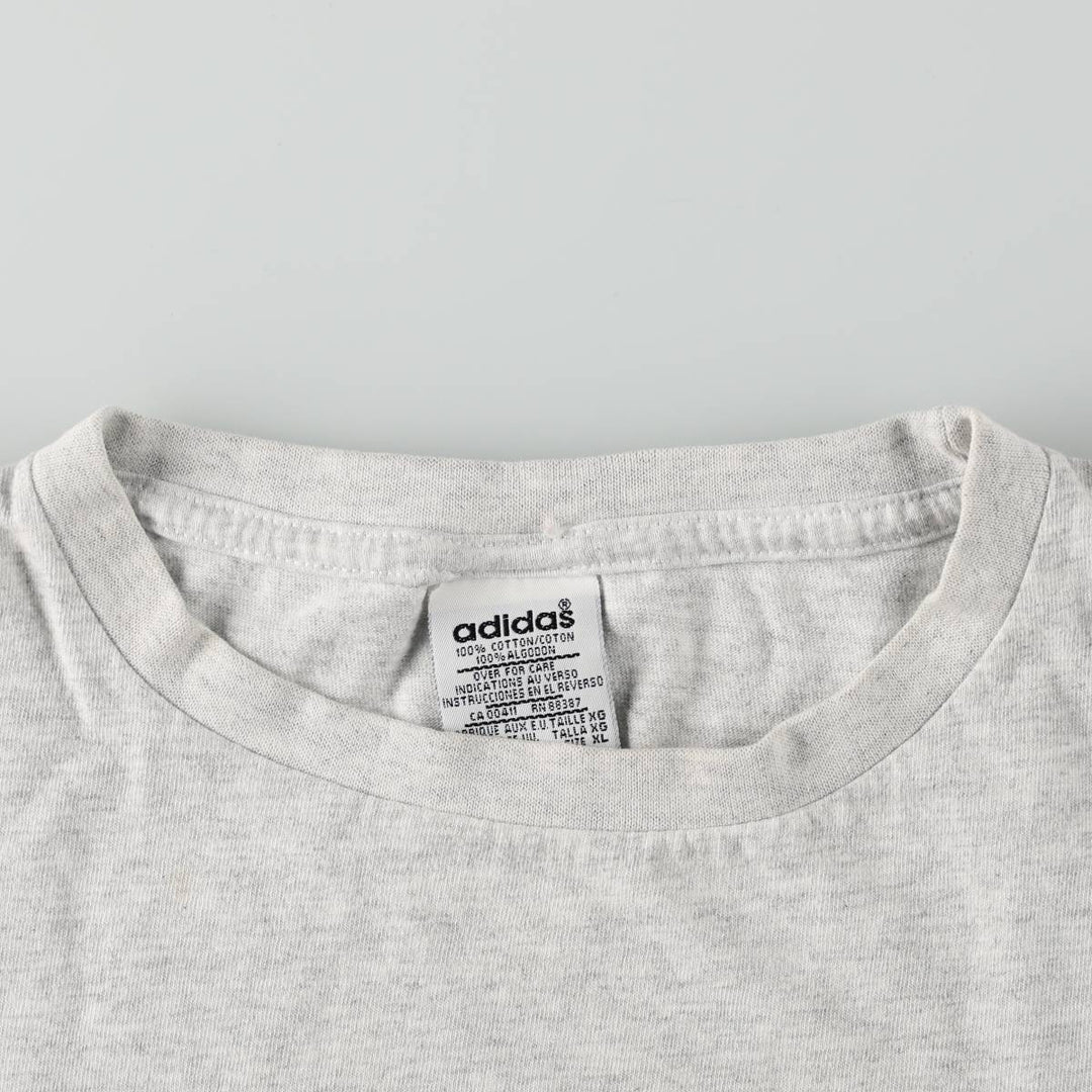 90'S Adidas SNICKERS Print T-Shirt, Made in USA, Men's XL (approx.), Vintage cotton gray type Vintage Second Hand