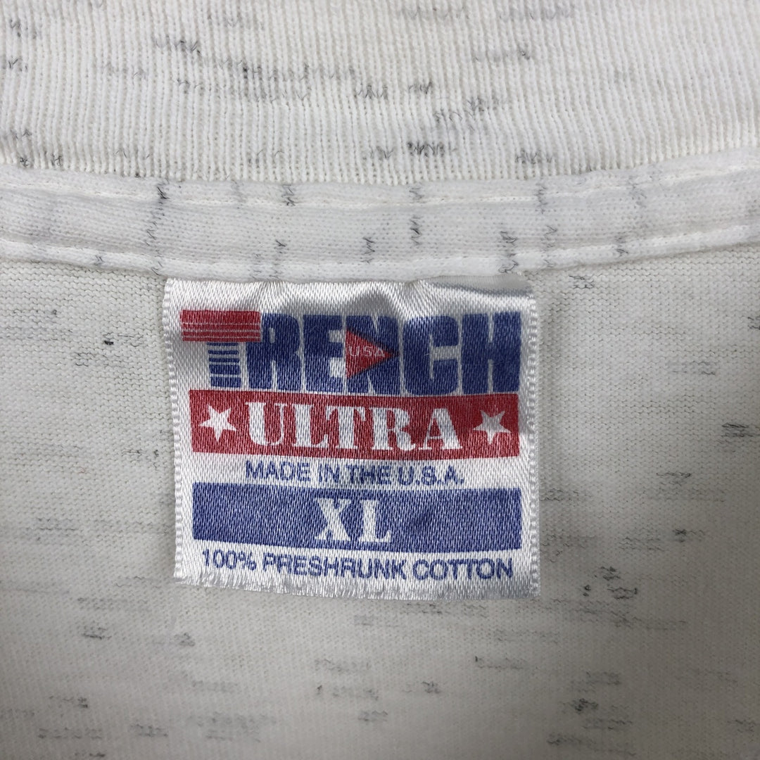 90'S TRENCH NFL DALLAS COWBOYS SUPER BOWL XXVIII sports print T-shirt, Made in USA, Men's XL equivalent. cotton gray type Vintage Second Hand