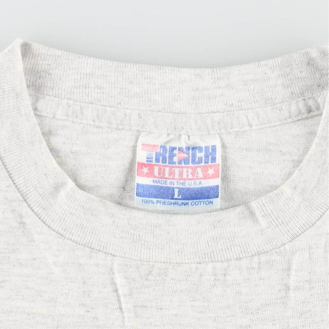 90'S TRENCH MLB Philadelphia Phillies Sports Print T-Shirt, Made in USA, Men's Size L (Equivalent), Vintage cotton gray type Vintage Second Hand