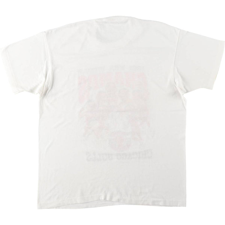 90'S Screen Stars NBA Chicago Bulls Sports Print T-Shirt, Men's Size M (approx.), Vintage unclear white type Vintage Second Hand