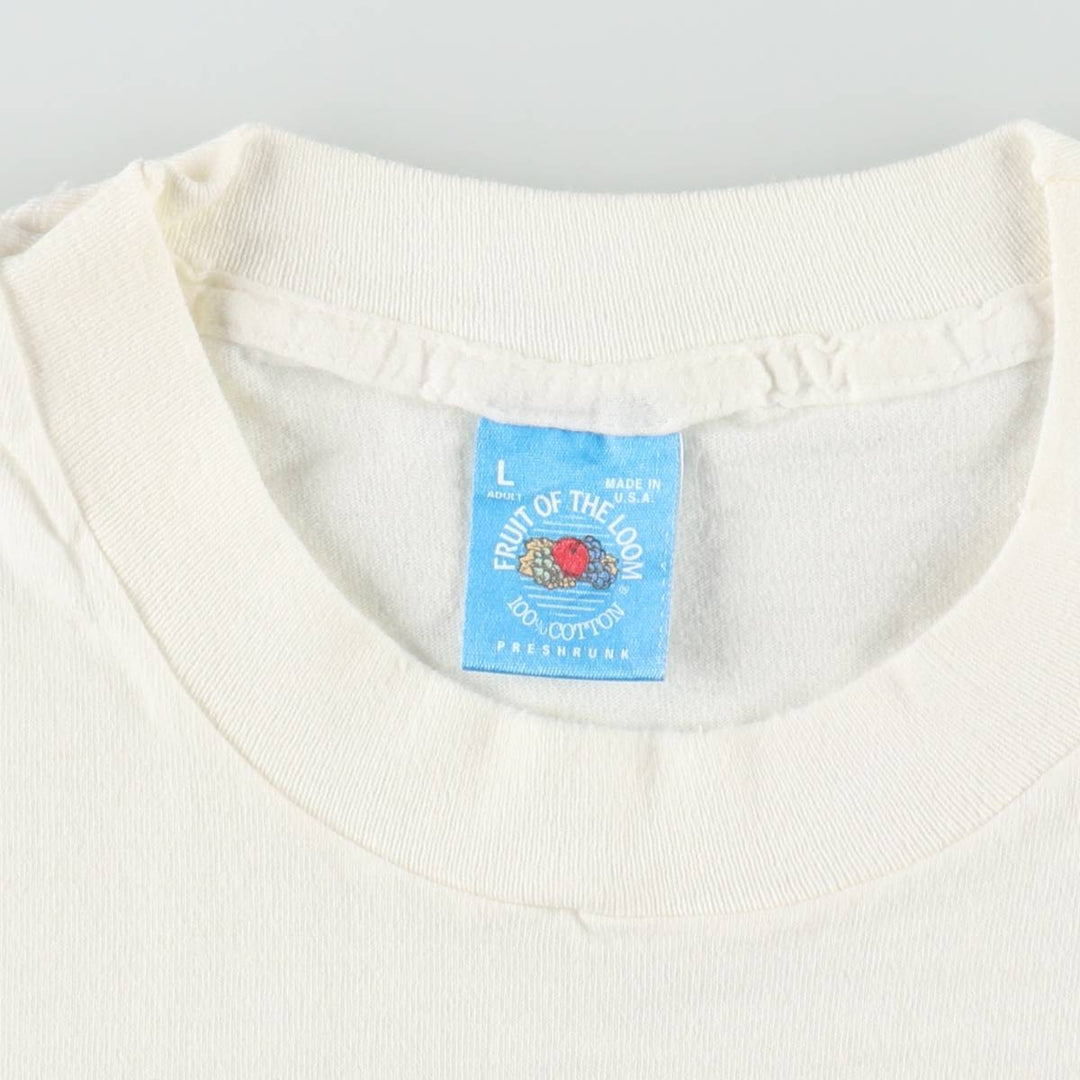 90'S Fruit of the Loom NFL Los Angeles Chargers Sports Print T-Shirt, Made in USA, Men's Size L (approx.), Vintage cotton white type Vintage Second Hand