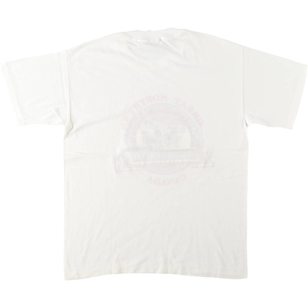 90'S Quality Goods Great Northern Trading Company Advertising T-Shirt, Men's XL equivalent, Vintage cotton white type Vintage Second Hand