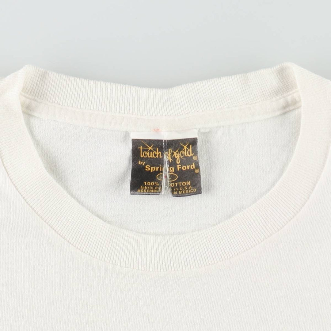 90'S TOUCH OF GOLD Coors advertising T-shirt, men's size L equivalent, vintage. cotton white type Vintage Second Hand