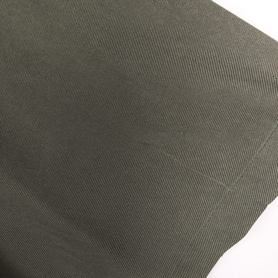 Perry Ellis Short Sleeve Open Collar Silk Shirt Box Shirt Men's XL silk Green type dark green Vintage Second Hand