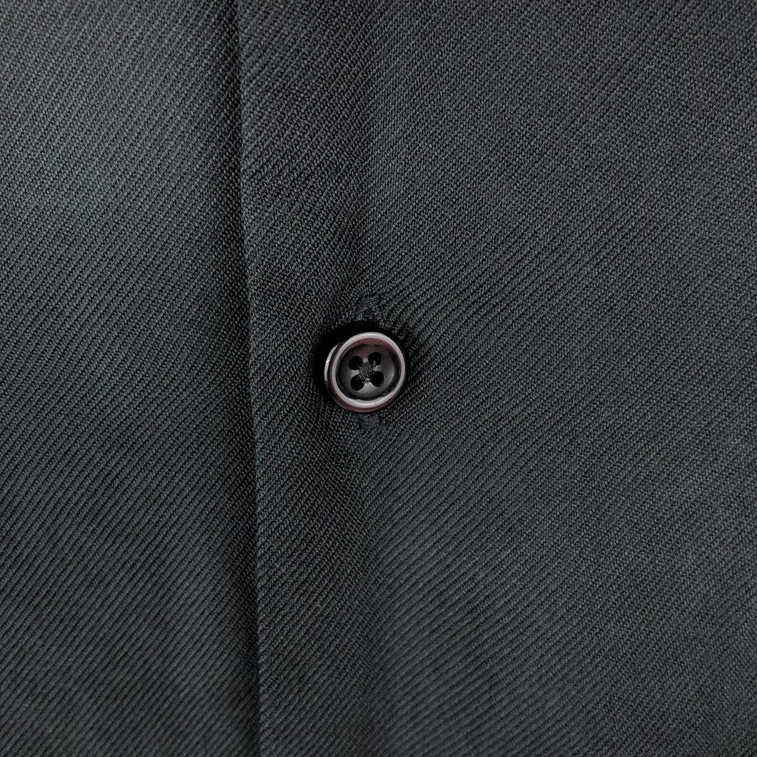 Perry Ellis short-sleeved open-collar silk shirt, boxy style, equivalent to men's XL. silk black type Vintage Second Hand