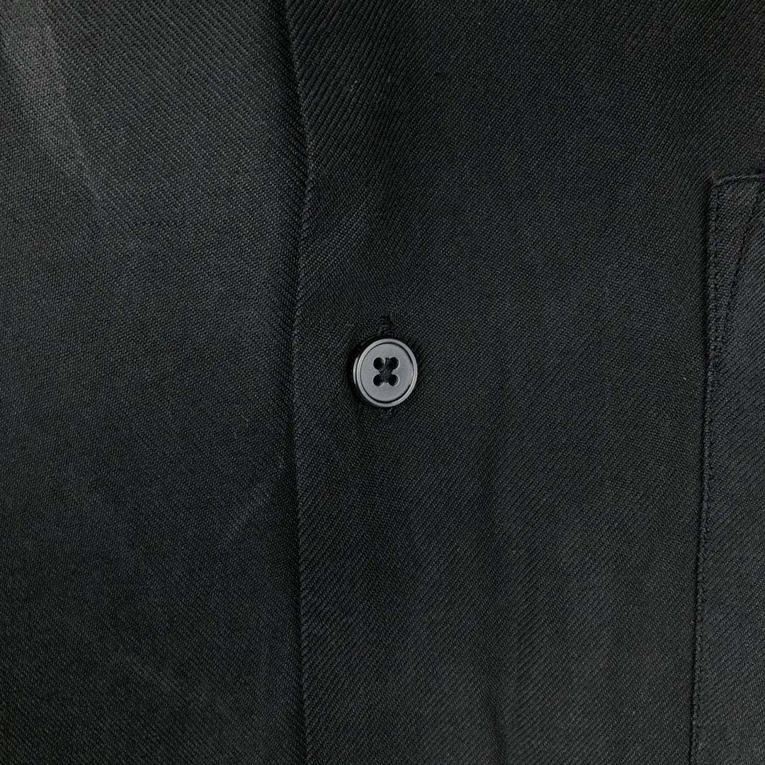 Perry Ellis PERRY ELLIS Short Sleeve Open Collar Silk Shirt Box Shirt Men's L Size silk black type Vintage Second Hand