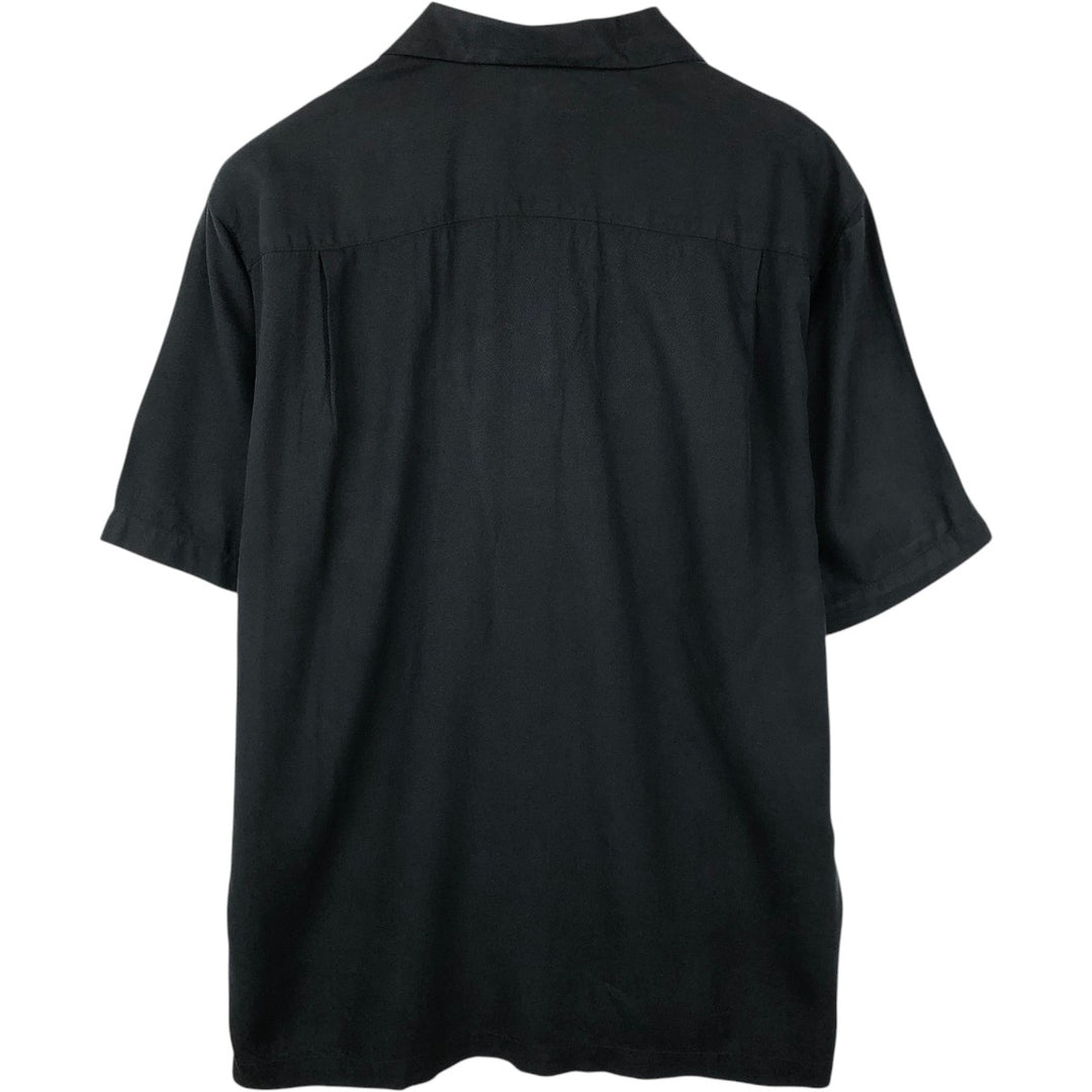 Tommy Bahama short-sleeved open-collar silk box shirt, men's size M silk black type Vintage Second Hand