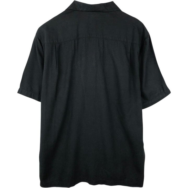 Tommy Bahama short-sleeved open-collar silk box shirt, men's size M silk black type Vintage Second Hand