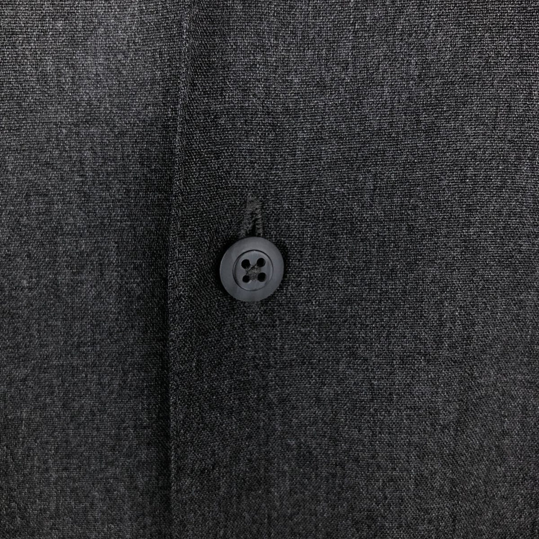 Perry Ellis PERRY ELLIS Short Sleeve Open Collar Silk Shirt Box Shirt Men's M Viscose Charcoal Vintage Second Hand
