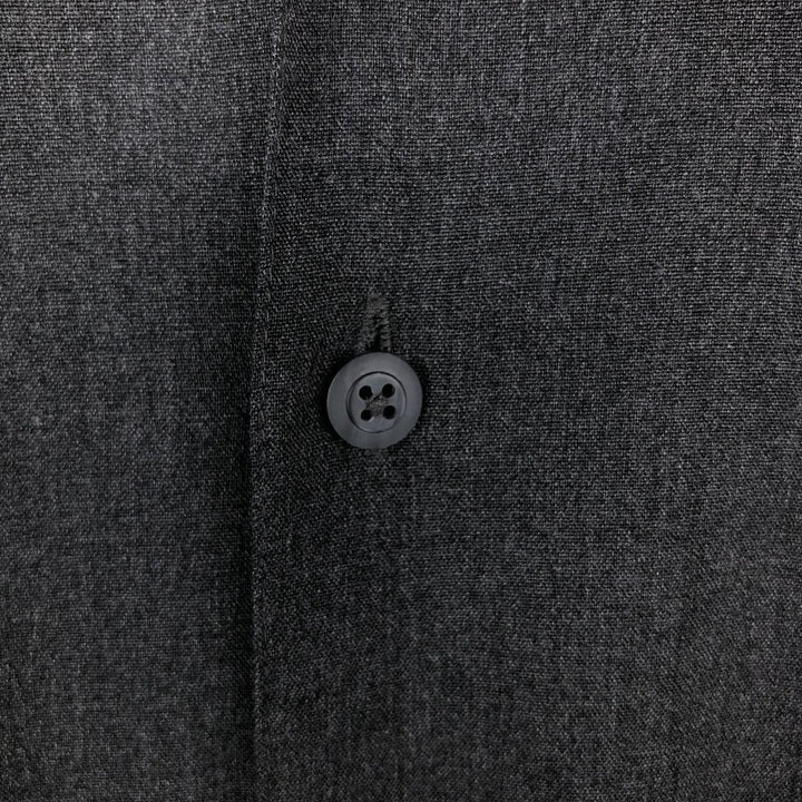 Perry Ellis PERRY ELLIS Short Sleeve Open Collar Silk Shirt Box Shirt Men's M Viscose Charcoal Vintage Second Hand