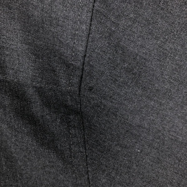 Perry Ellis PERRY ELLIS Short Sleeve Open Collar Silk Shirt Box Shirt Men's M Viscose Charcoal Vintage Second Hand