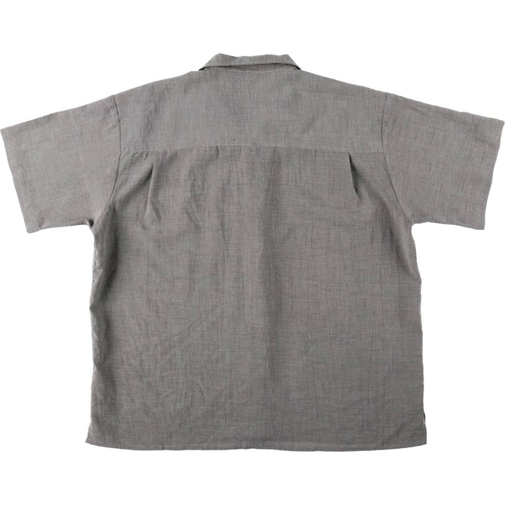 90s-00'S Craft & Barrow Short-Sleeve Open-Collar Rayon x Polyester Box Shirt, Men's XL (approx.) Rayon gray type Vintage Second Hand