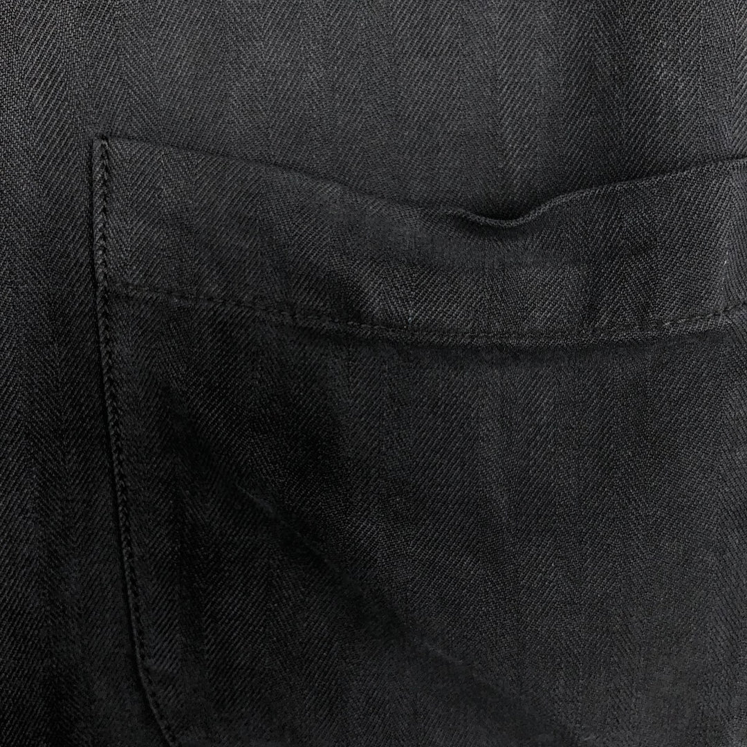 Tommy Bahama short sleeve open collar silk shirt, box shirt, men's size L silk black type Vintage Second Hand