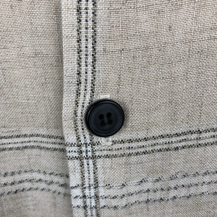 Smokey Joe's Check Pattern Short-Sleeve Open Collar Shirt, Boxy Shirt, Made in USA, Men's XL Equivalent unclear Beige type Vintage Second Hand