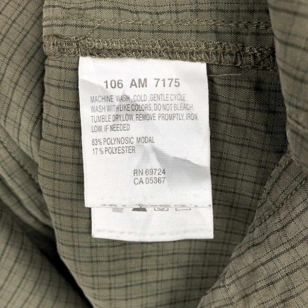 2000'S Columbia XCO Check Pattern Short-Sleeve Open Collar Box Shirt, Men's Size XL (approx.) Modal Khaki type Vintage Second Hand