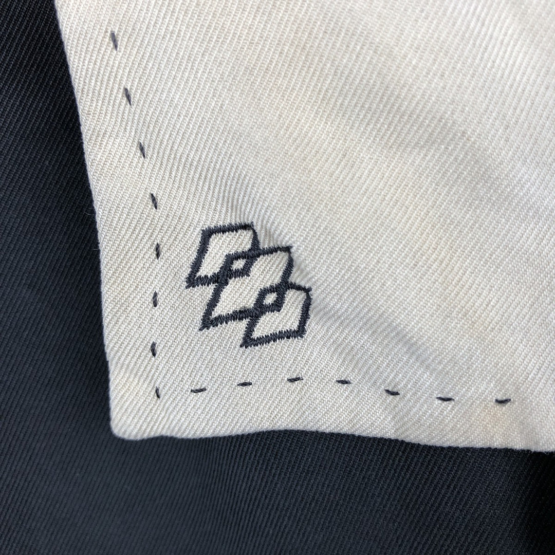 Nat Nast Luxury Originals Short-Sleeve Open-Collar Silk Shirt, Boxy Fit, Men's Size XL silk black type Vintage Second Hand