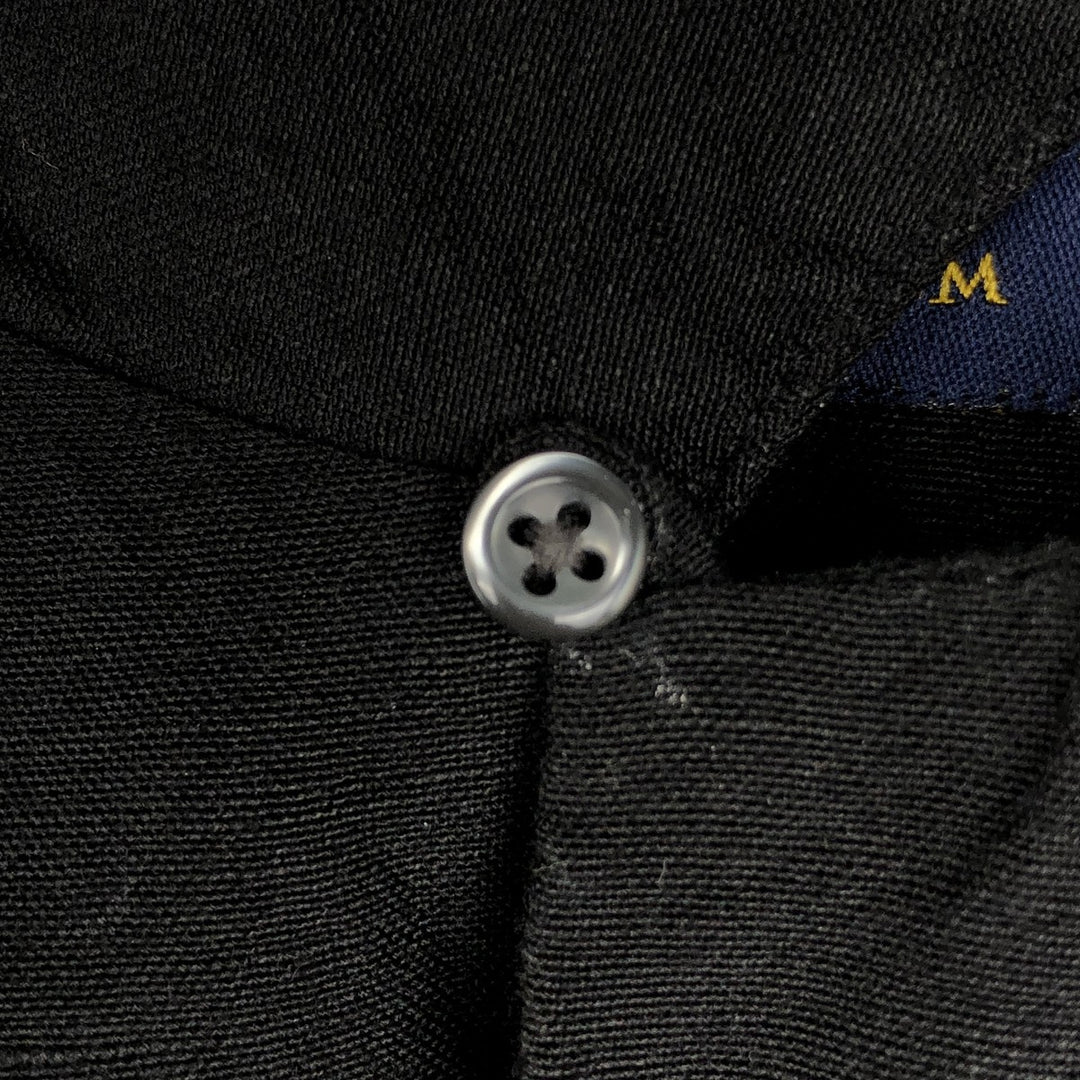 CLUB ROOM Short-Sleeve Open-Collar Linen Shirt, Boxy Fit, Men's Size L linen black type Vintage Second Hand